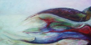 "Moeder"-  Acryl - 60x120 - € 550,-            